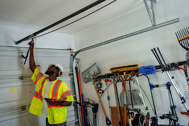 Professional Garage Door Panel Replacement technician working in Old Brookville, NY